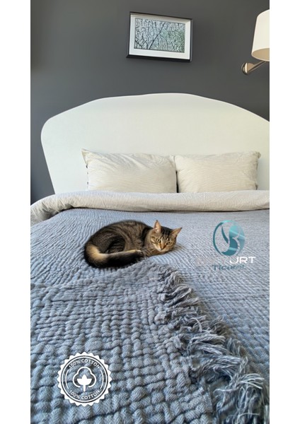 &100 Pamuk Müslin Battal Boy Antrasit Gri 260X230 - Antrasit Gri fiyatları