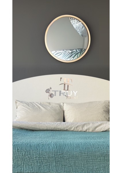 %100 Pamuklu Tek Kişilik Müslin Pike Turkuaz 160X230 - Turkuaz modelleri