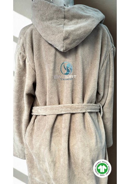 %100 Pamuk Havlu Kumaş Bornoz Açık Kahverengi L/xl - Sütlü Kahverengi indirimleri