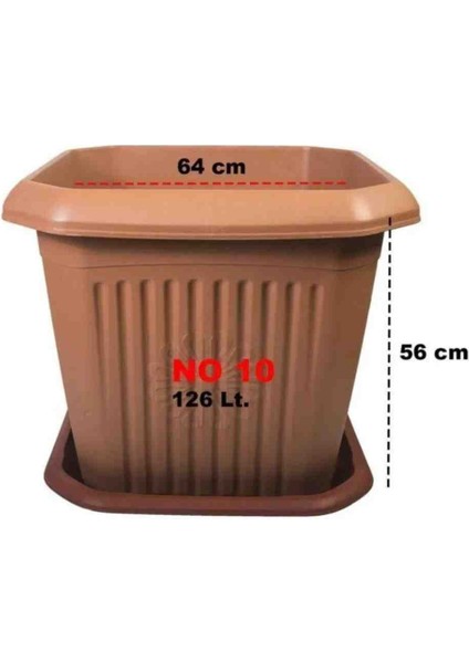 Kare Büyük Boy Ağaç Saksısı 126 Litre 1 Adet
