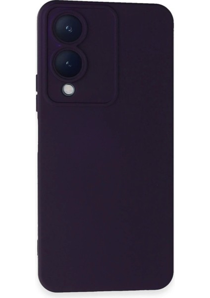 Vivo Y17S Kılıf Nano Içi Kadife Silikon - Mor