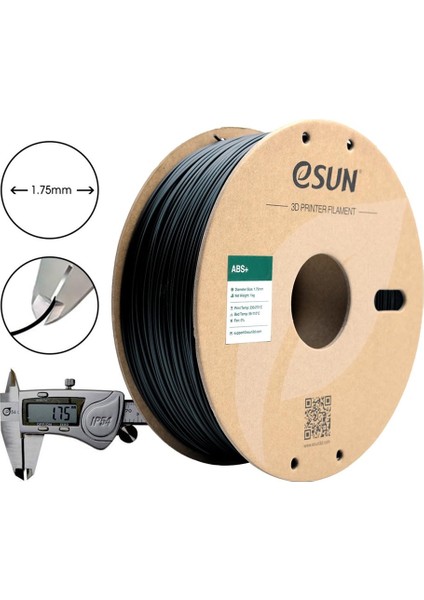Abs+ Filament Siyah 1,75MM 1kg modelleri