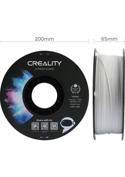 Cr-Petg Beyaz Filament 1.75MM 1000GR - fırsatları