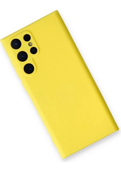 Samsung Galaxy S24 Ultra Kılıf Nano Içi Kadife Silikon - Sarı modelleri