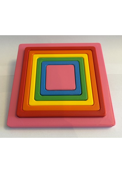 Montessori Geometrik Şekil Bulma Oyunu – Renkli Kare Üç Boyutlu Puzzle Oyuncak modelleri