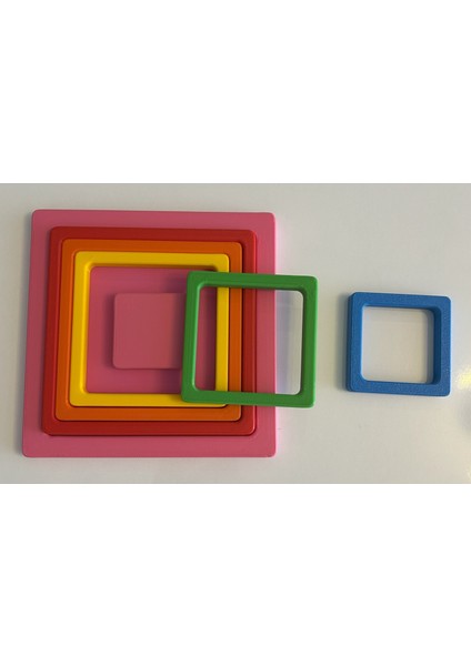 Montessori Geometrik Şekil Bulma Oyunu – Renkli Kare Üç Boyutlu Puzzle Oyuncak fırsatları