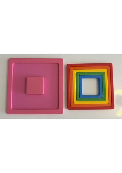 Montessori Geometrik Şekil Bulma Oyunu – Renkli Kare Üç Boyutlu Puzzle Oyuncak indirimleri