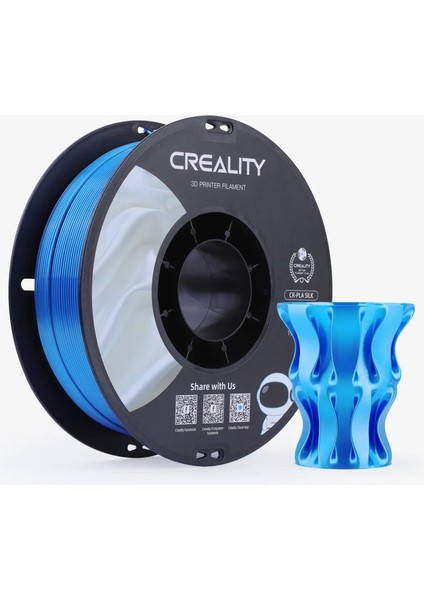 Cr-Silk Pla 1,75MM 3D Baskı Filament 1kg - Mavi -