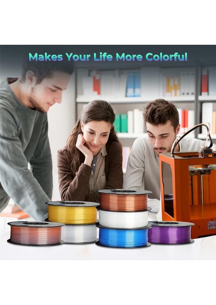 Cr-Silk Pla 1,75MM 3D Filament 1kg - Pembe Mor - modelleri