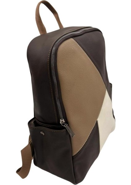 Gerçek Deri Sırt Çantası Unisex Kahve Renk
