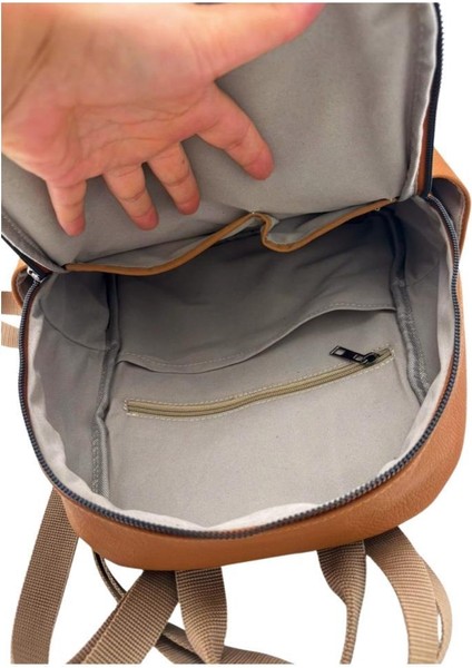 Gerçek Deri Sırt Çantası Unisex Kahve Renk modelleri