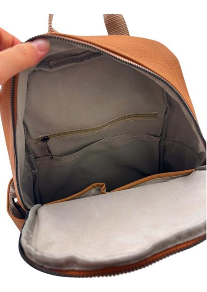 Gerçek Deri Sırt Çantası Unisex Taba Renk fırsatları