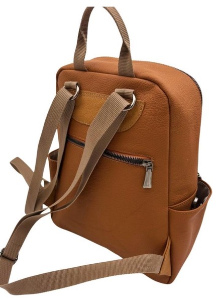 Gerçek Deri Sırt Çantası Unisex Taba Renk indirimleri