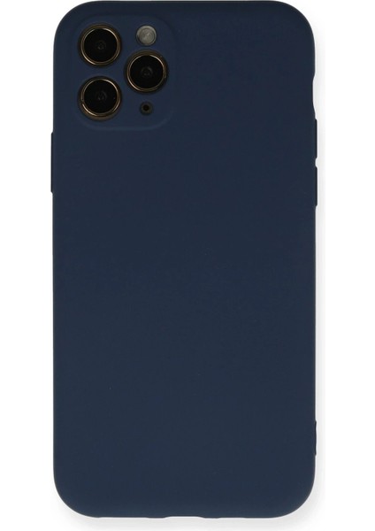 iPhone 11 Pro Kılıf Nano Içi Kadife Silikon - Lacivert - NVRS7947-8257
