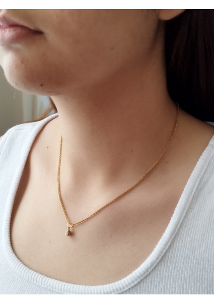 Ladybirdbujiteri Mini Tek Taş Minimal Çelik Kolye modelleri