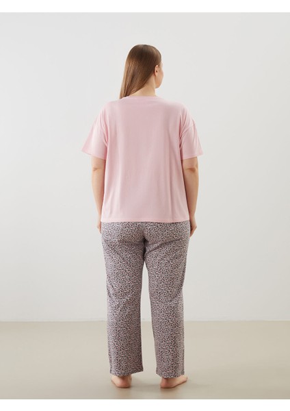 Yeni Sezon Buyuk Beden Desenli Kadin Pijama Takimi - S5P665Z8 fırsatları