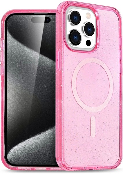 iPhone 14 Pro Max Kılıf Glow Magsafe Kapak - Pembe