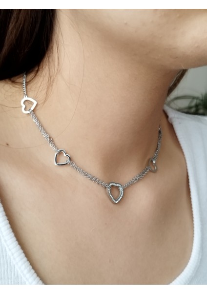 Ladybirdbujiteri Tiffanyy Model Beş Kapli Çelik Kolye