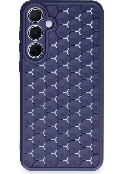 Samsung Galaxy A35 5g Kılıf Petek Silikon Kapak - Lacivert