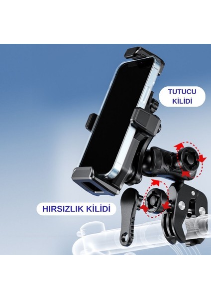 Nukrotech M25 Gidon Bağlantılı Titreşim Modüllü Motosiklet Telefon Tutucu modelleri