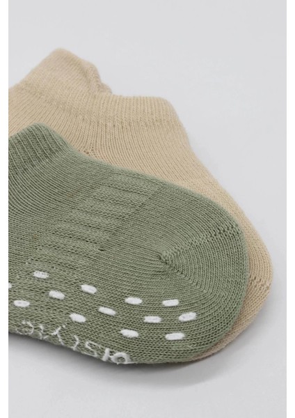 Özel 2'li Sneakers Kaymaz Colours Penye Çorap BS20104 Nil Bej Fırsat!!! modelleri