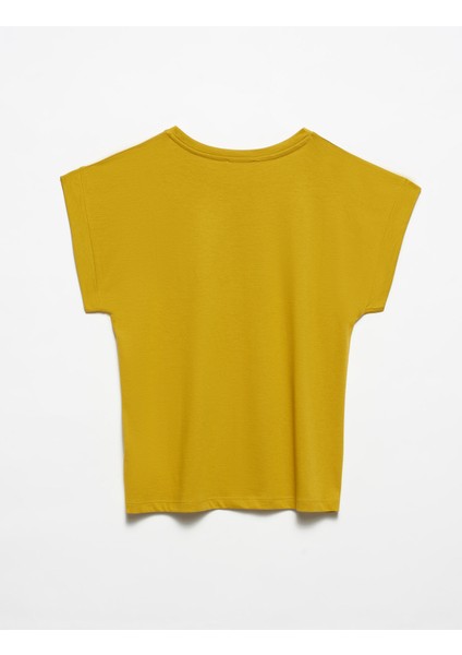 3504 Bisiklet Yaka Penye T-Shirt-Yağ Yeşil fiyatları