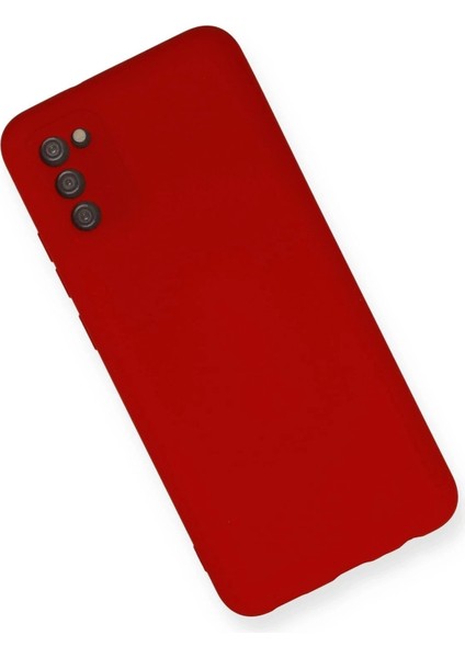 Samsung Galaxy A03S Kılıf Nano Içi Kadife Silikon - Kırmızı fiyatları