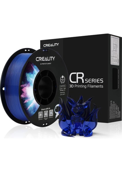 Cr-Petg Şeffaf Mavi Filament 1.75MM 1000GR -
