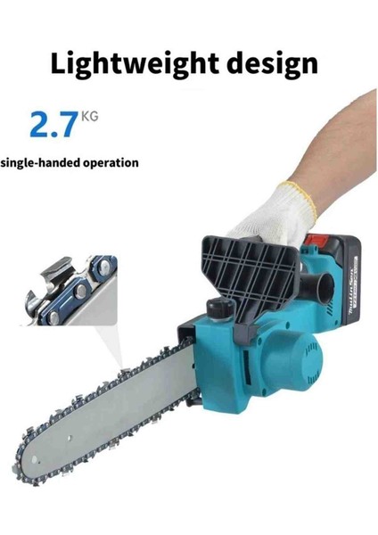 Çift Batarya Şarjlı Zincirli Ağaç Kesme Motoru Testere Akülü Ahşap 5.0 Mah Çantalı 30CM Pala Budama modelleri