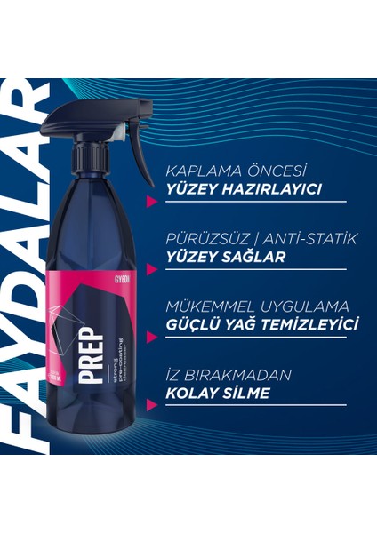 Q²m Prep Seramik Ppf Folyo Kaplama Öncesi Yüzey Hazırlayıcı ve Temizleyici - 500 ml fiyatları