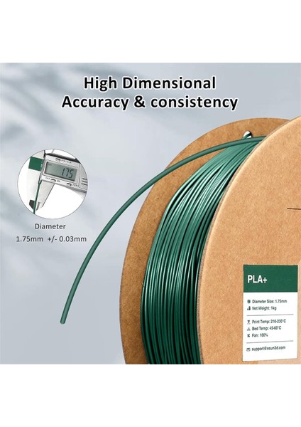Çam Yeşili Pla+ Filament 1.75MM 1 kg Plus - fırsatları