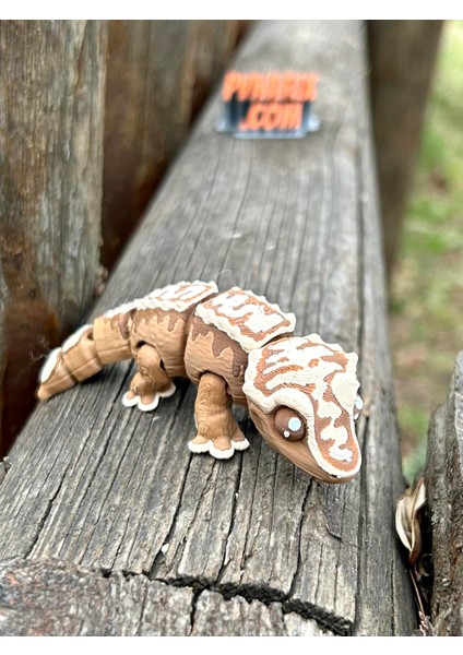 Kertenkele Oyuncak -Doğanın Zarif Akrobatı:tepeli Gecko🦎🌿3d Hareketli Organik Vip Model - Orta Boy