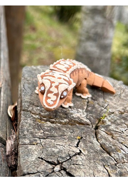 Kertenkele Oyuncak -Doğanın Zarif Akrobatı:tepeli Gecko🦎🌿3d Hareketli Organik Vip Model - Orta Boy fiyatları