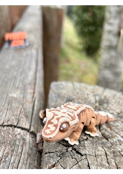 Kertenkele Oyuncak -Doğanın Zarif Akrobatı:tepeli Gecko🦎🌿3d Hareketli Organik Vip Model - Orta Boy fırsatları