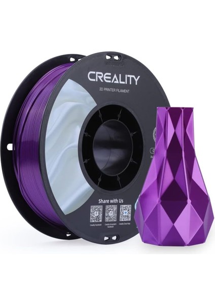 Cr-Silk Pla 1,75MM 3D Baskı Filament 1kg - Mor -
