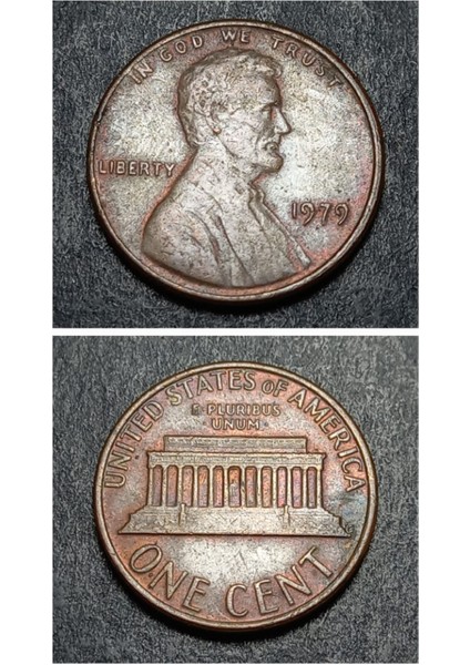 39963687B216992423 Abraham Lincoln 1979 Abd 1 Cent Eski Yabancı Madeni Para