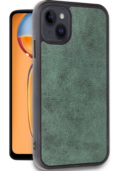iPhone 15 Kılıf Aras Deri Kapak - Koyu Yeşil fiyatları