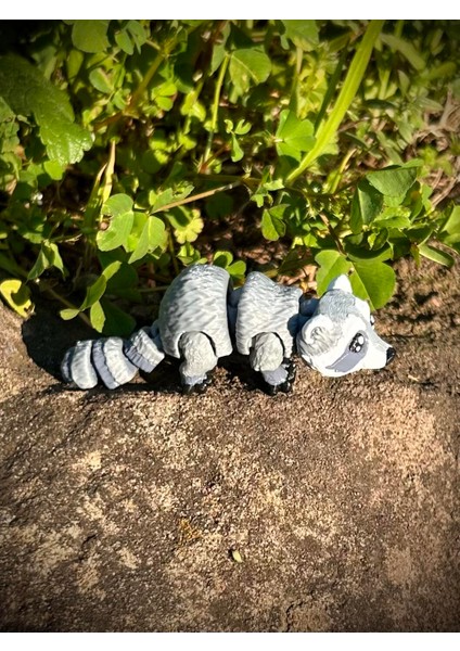 Rakun Oyuncak "ormanın Zeki ve Meraklı Hazine Avcısı: Rakun"🦝🌿3d Hareketli Organik Vip Model Orta Boy