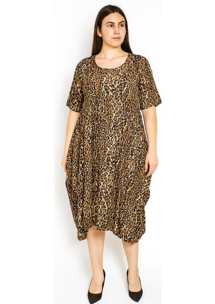 Leopar Yazlık Elbise