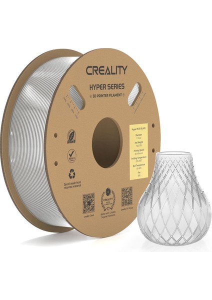 Hyper Petg Şeffaf Filament 1.75MM 1kg -