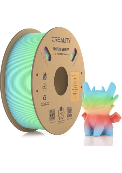 Hyper Rainbow Pla Uzun Yabani Çiçek Filament 1,75MM 1000GR -