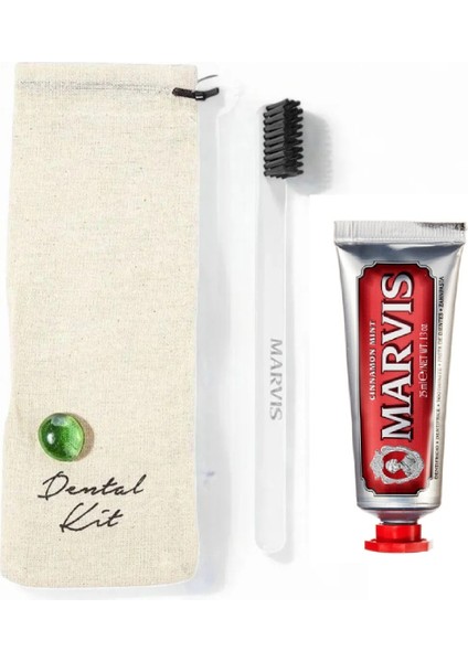 Cinnamon Mint Diş Macunu 25 ml + Yumuşak Beyaz Diş Fırçalı Dental Kit