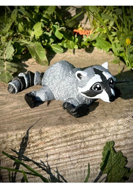 Rakun Oyuncak - "gölgelerin Akıllı Koruyucusu: Riko"🦝🌲 3D Hareketli Organik Vip Model - Büyük Boy