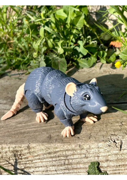 Sıçan Oyuncak Figür - Şehrin Sessiz Kahramanı: Remi 🐀🏙️ 3D Hareketli Organik Vip Model- Büyük Boy indirimleri