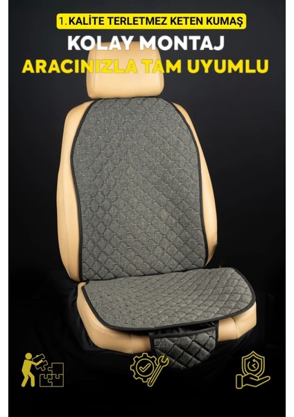 Renault Megane 4 2016 ve Sonrası Sedanterletmez Kaymaz Keten Oto Minder Kılıf Komple Set(7parça) Füme fiyatları