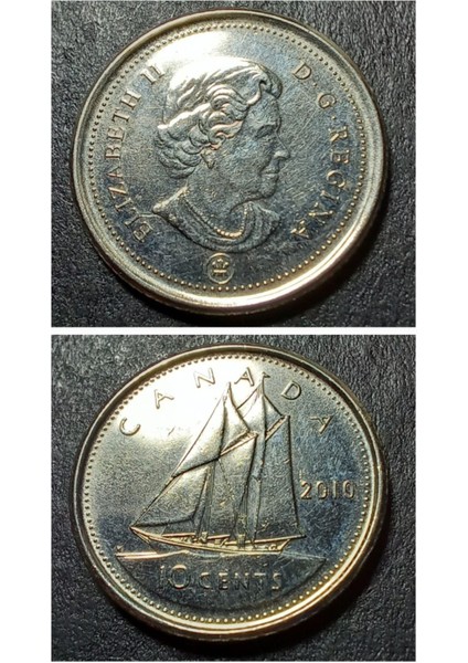 39963687D76BFE7841 2010 Kanada 10CENT Ça/çil Eski Yabancı Madeni Para