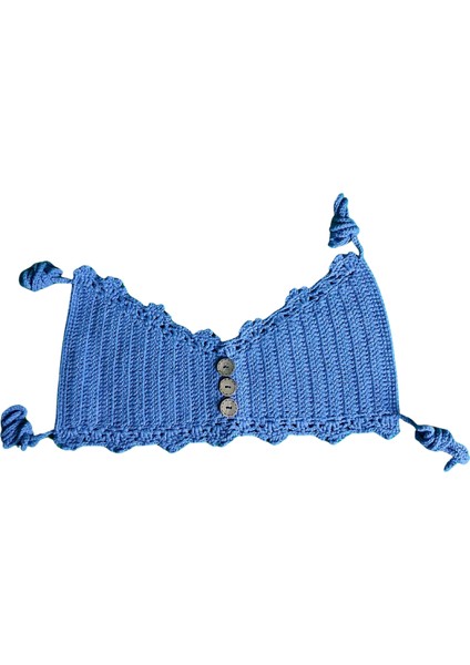 Koyu Mavi Dikdörtgen Büstiyer