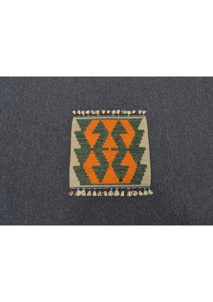 Yeni El Dokuma Kare Köşe Sandalye Minderi Pınarbaşı Kayseri Yün Kilim 5956 indirimleri
