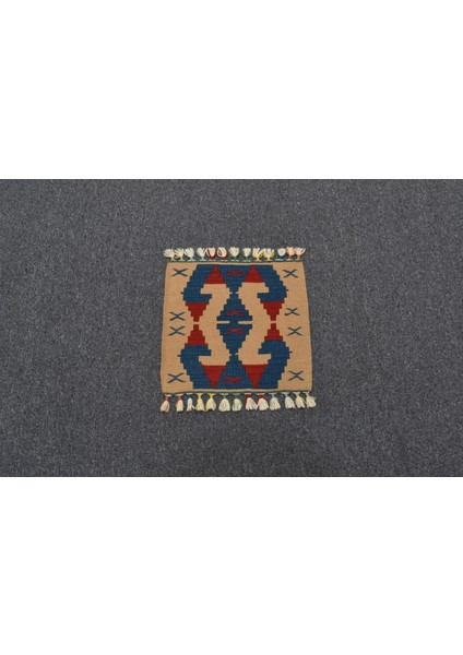 Yeni El Dokuma Kare Köşe Sandalye Minderi Pınarbaşı Kayseri Yün Kilim 5953 modelleri