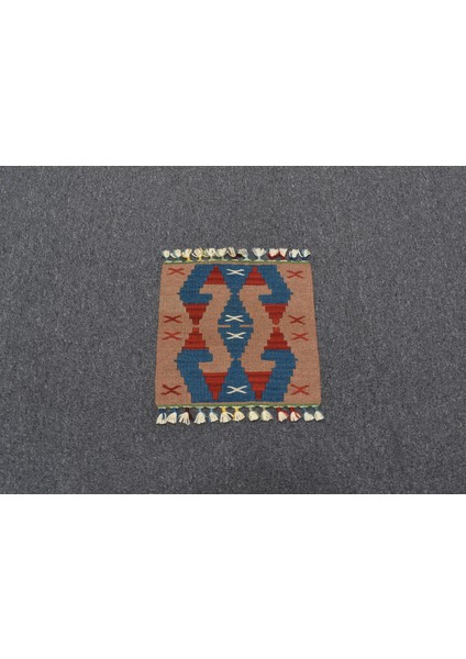 Yeni El Dokuma Kare Köşe Sandalye Minderi Pınarbaşı Kayseri Yün Kilim 5957 indirimleri
